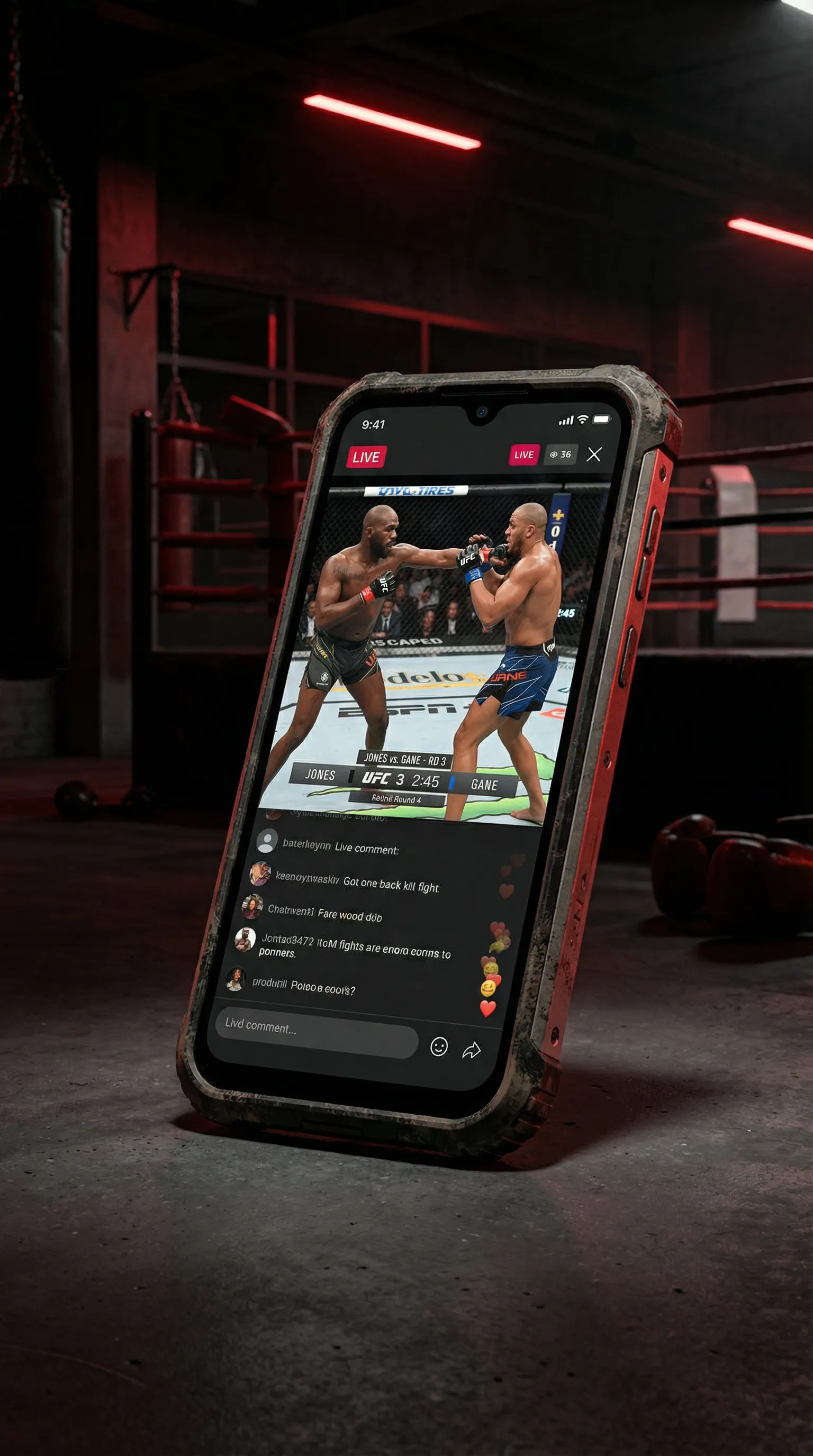 完美体育官网 移动端APP格斗直播界面